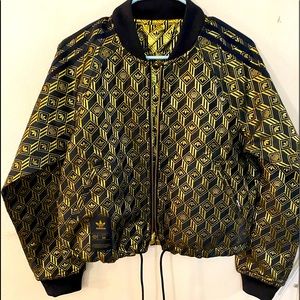 Adidas Reversible Black/Gold Crop jacket
